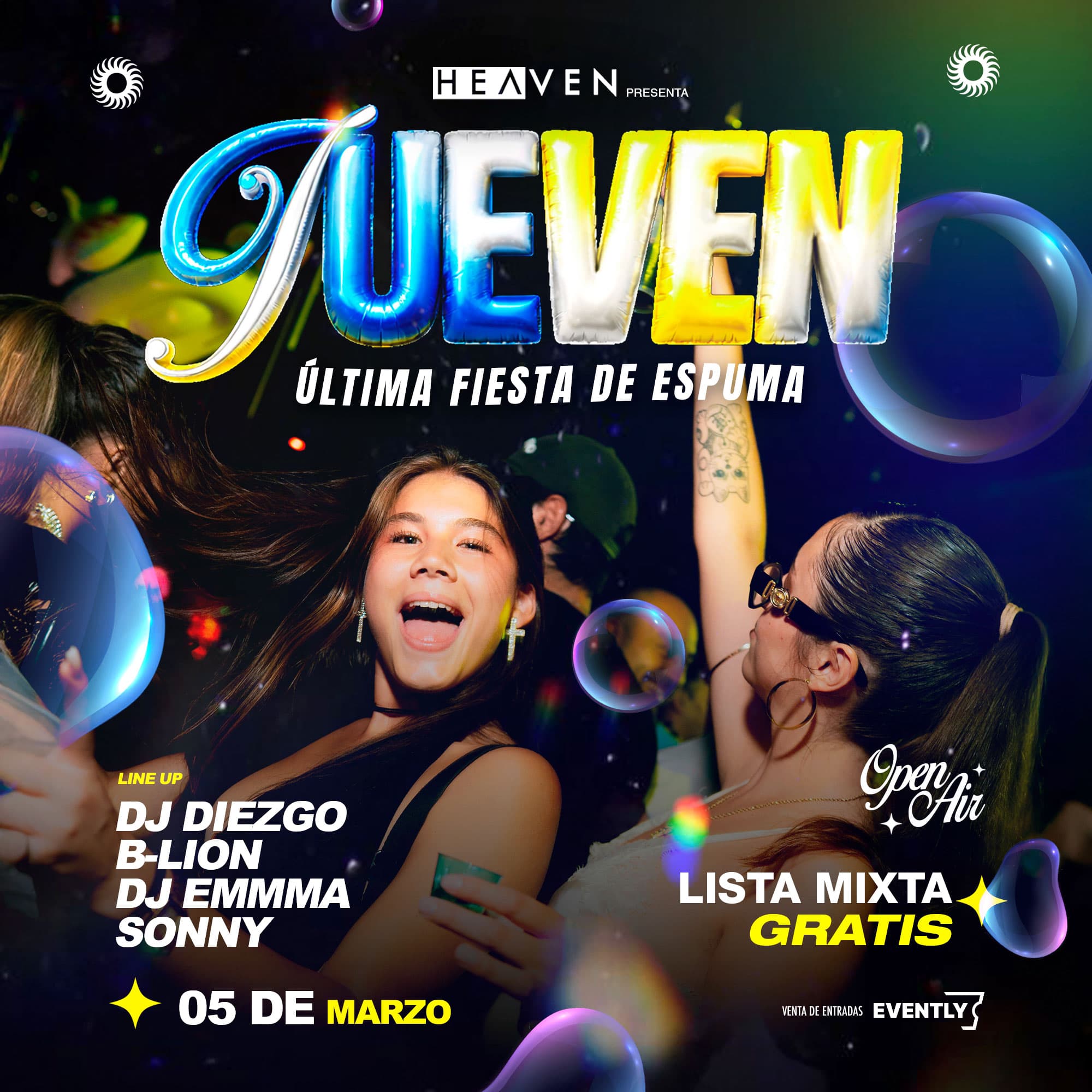  JUEVEN - ÚLTIMA FIESTA DE ESPUMA 😶‍🌫️ image}