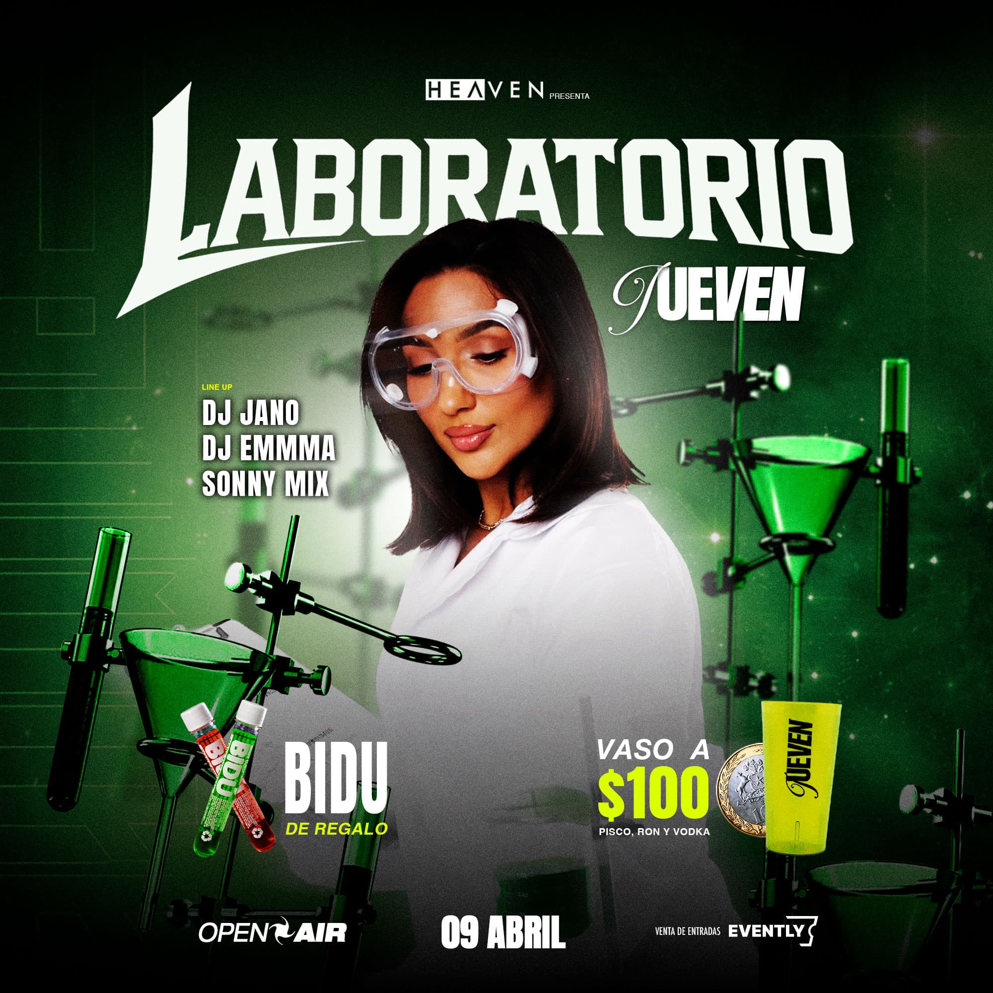 LABORATORIO JUEVEN - NOCHE DE VASO A $100 image}