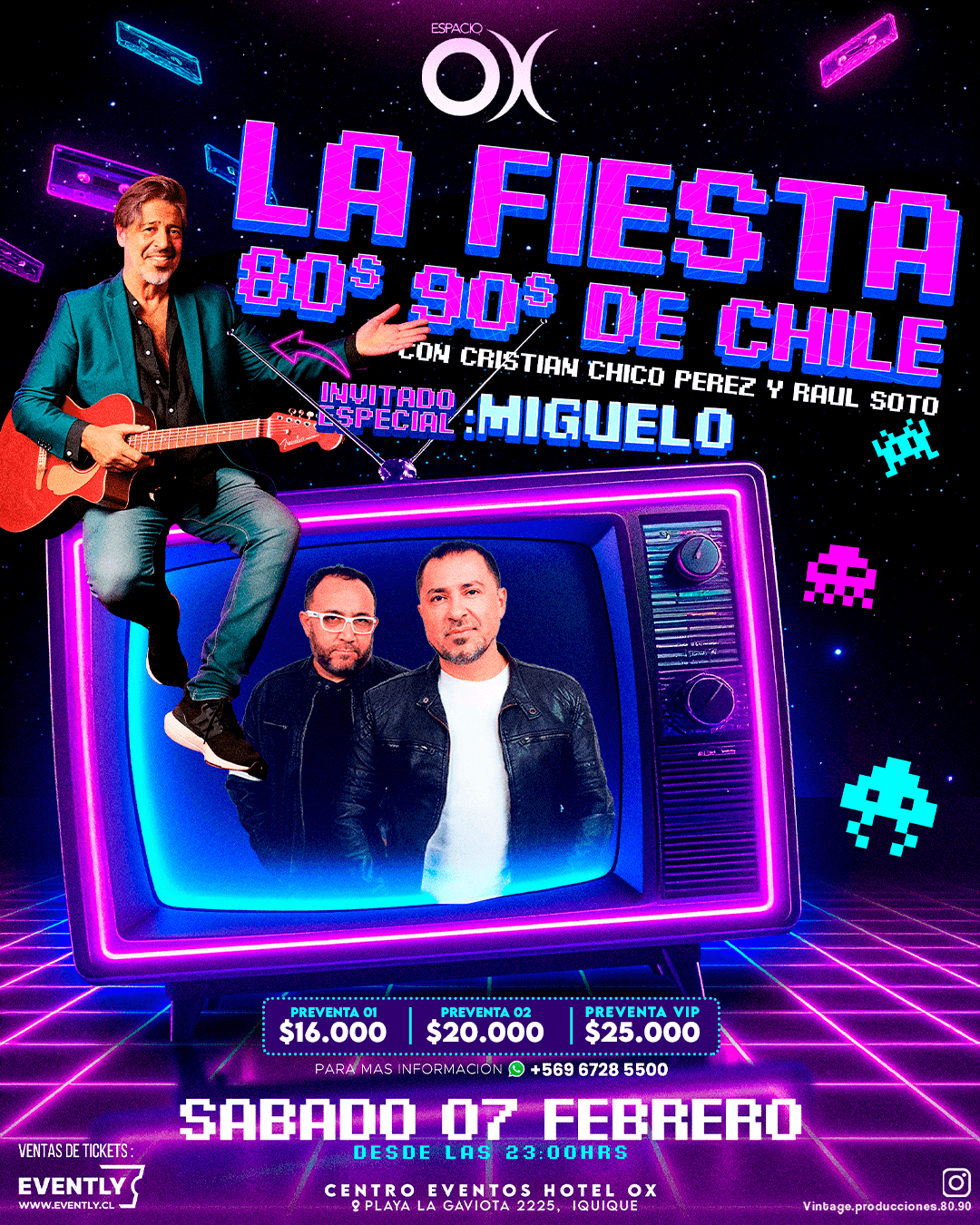 LA FIESTA 80s & 90s DE CHILE - SABADO 07 FEBRERO🥳🪩 image}
